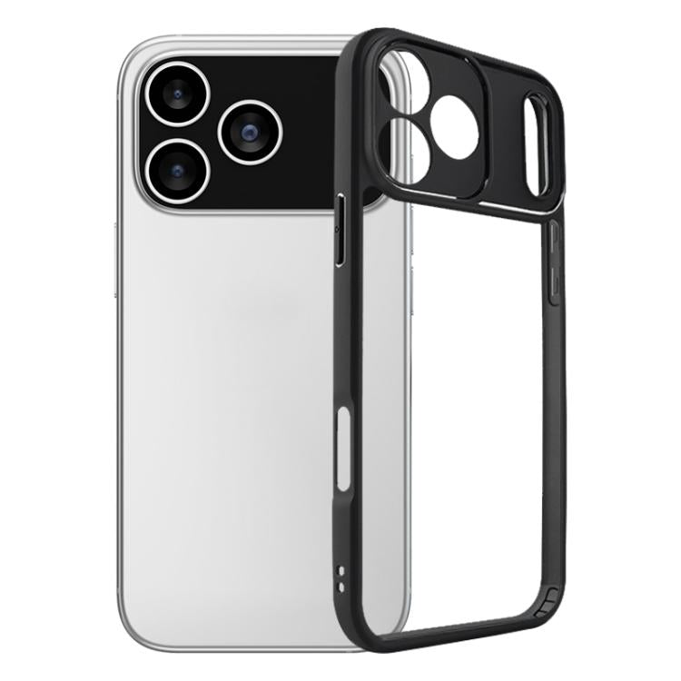 For iPhone 17 Pro Max Frosted TPU + Transparent PC Phone Case(Black) - free shipping - PMc TechLife - Order now!