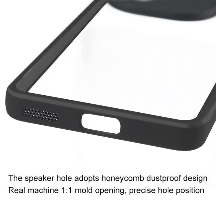 For vivo iQOO 12 Frosted TPU + Transparent PC Phone Case(Black) - iQOO 12 Cases by PMC TechLife | Online Shopping South Africa | PMC TechLife