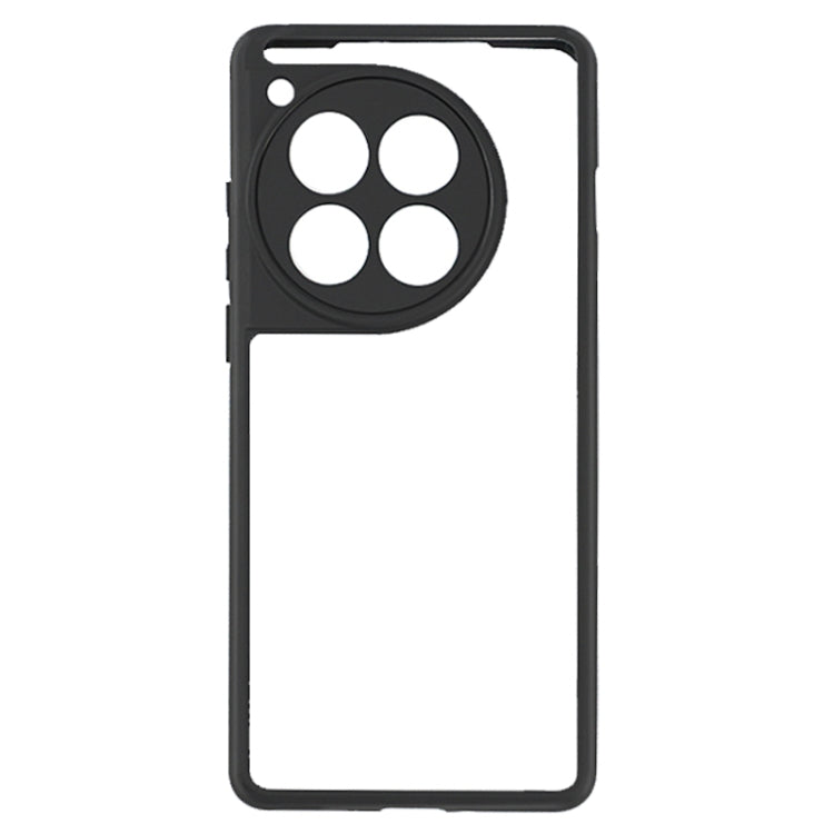 For OnePlus 12 Frosted TPU + Transparent PC Phone Case(Black) - OnePlus Cases by PMC TechLife | Online Shopping South Africa | PMC TechLife