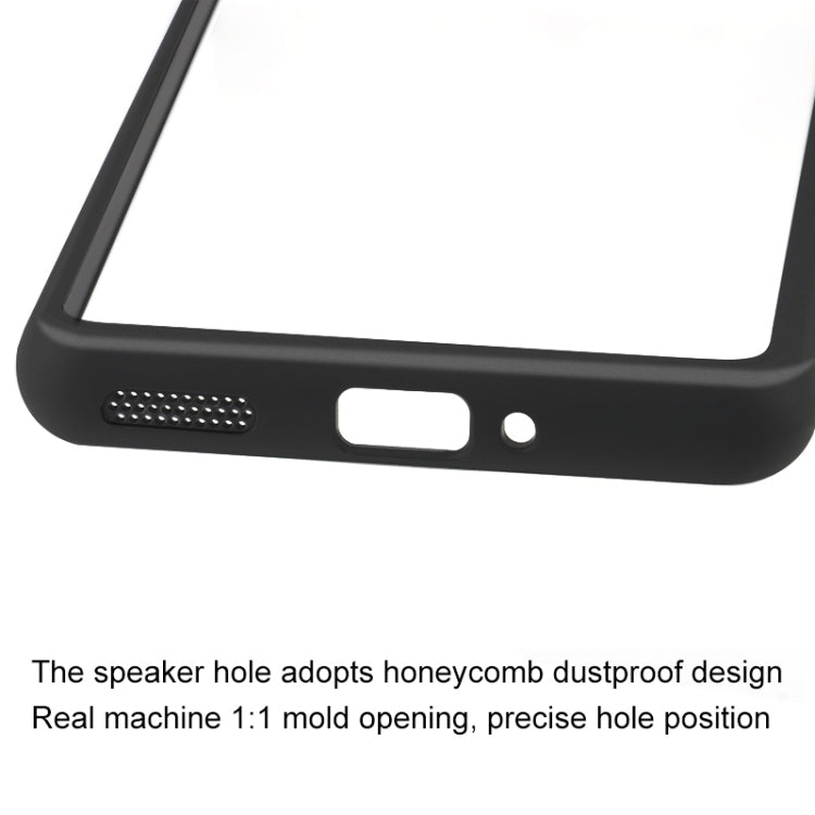 For OnePlus 12 Frosted TPU + Transparent PC Phone Case(Black) - OnePlus Cases by PMC TechLife | Online Shopping South Africa | PMC TechLife