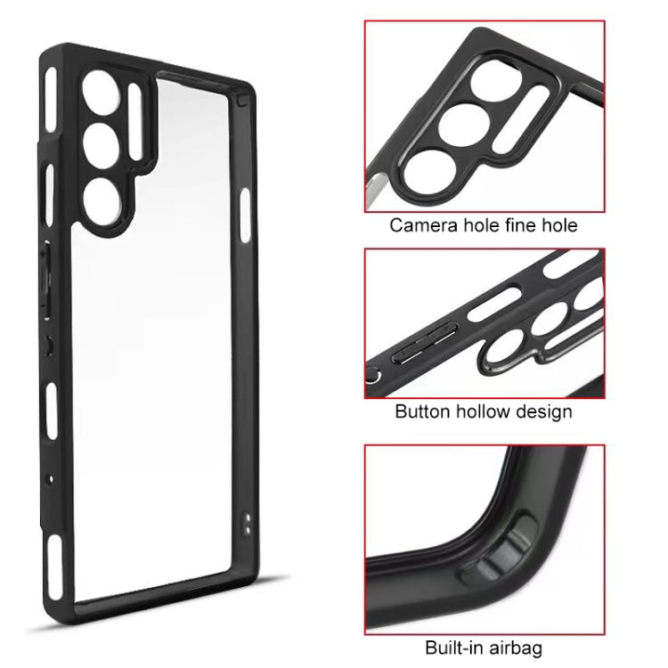 For ZTE nubia Red Magic 9 Pro / 9 Pro+ Frosted TPU + Transparent PC Phone Case(Black) - ZTE Cases by PMC TechLife | Online Shopping South Africa | PMC TechLife