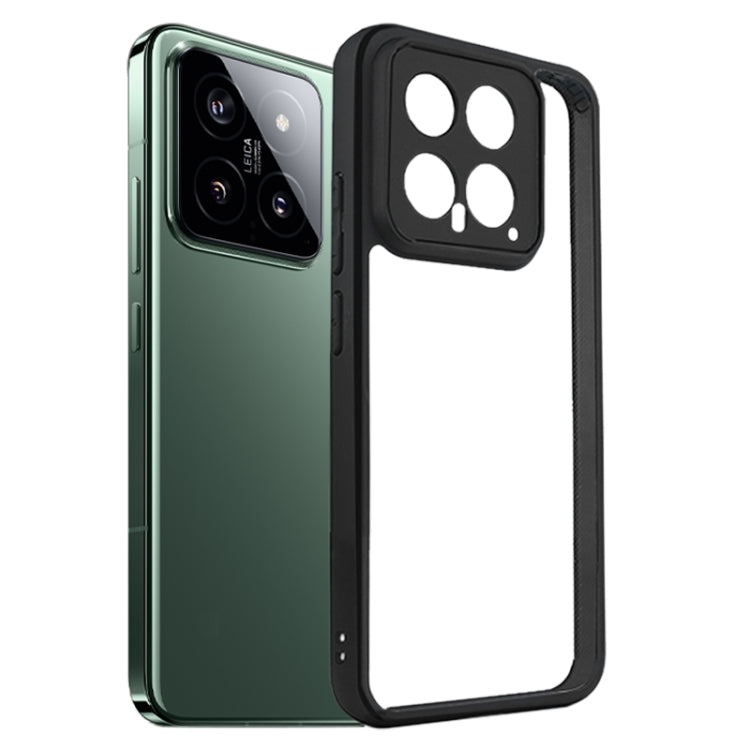 For Xiaomi 14 Frosted TPU + Transparent PC Phone Case(Black) - 14 Cases by PMC TechLife | Online Shopping South Africa | PMC TechLife