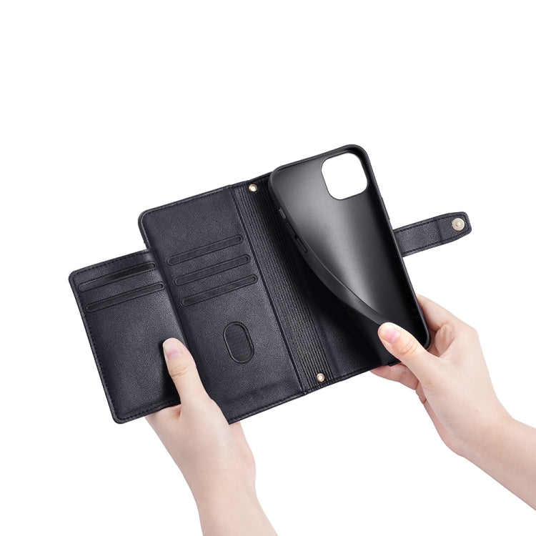 For Honor 90 5G Sheep Texture Cross-body Zipper Wallet Leather Phone Case(Black) - Honor Cases by PMC TechLife | Online Shopping South Africa | PMC TechLife | Buy Now Pay Later Mobicred