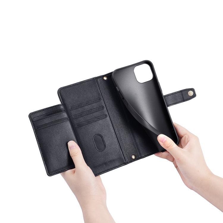 For Honor X50 5G Sheep Texture Cross-body Zipper Wallet Leather Phone Case(Black) - Honor Cases by PMC TechLife | Online Shopping South Africa | PMC TechLife | Buy Now Pay Later Mobicred