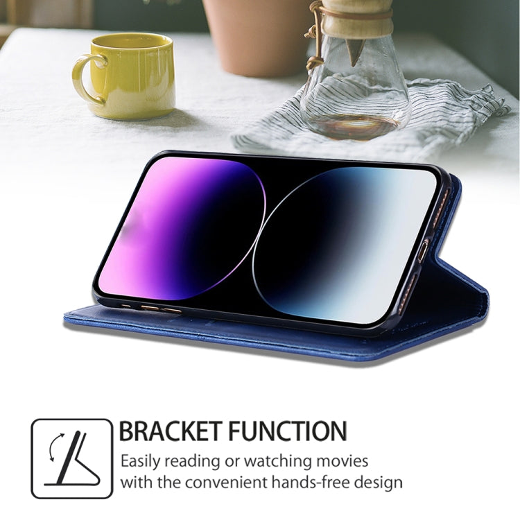 For Honor Magic6 Pro Cow Texture Magnetic Leather Phone Case(Blue) - free shipping - PMC Jewellery - Order now!