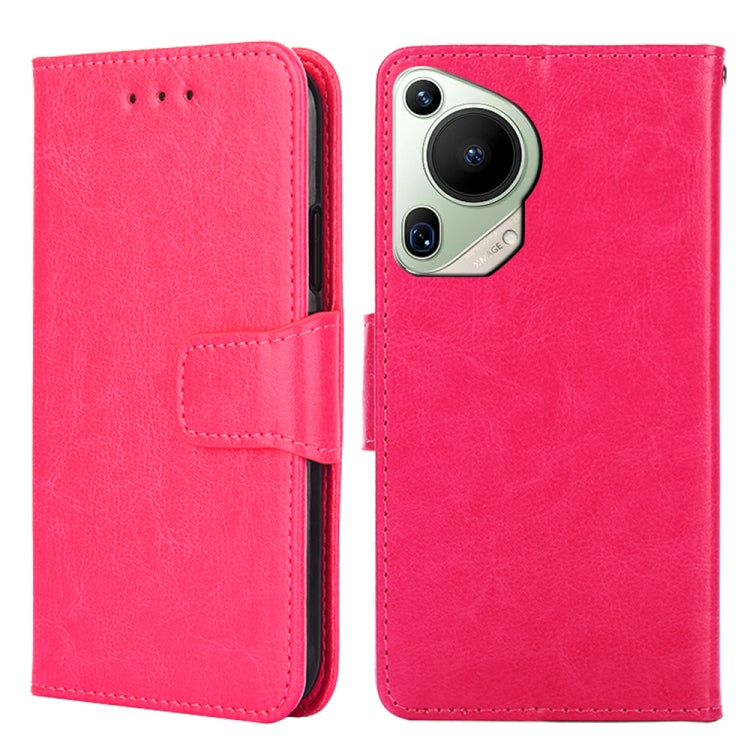 For Huawei Pura 70 Ultra 5G Crystal Texture Leather Phone Case(Rose Red) - free shipping - PMC Jewellery - Order now!