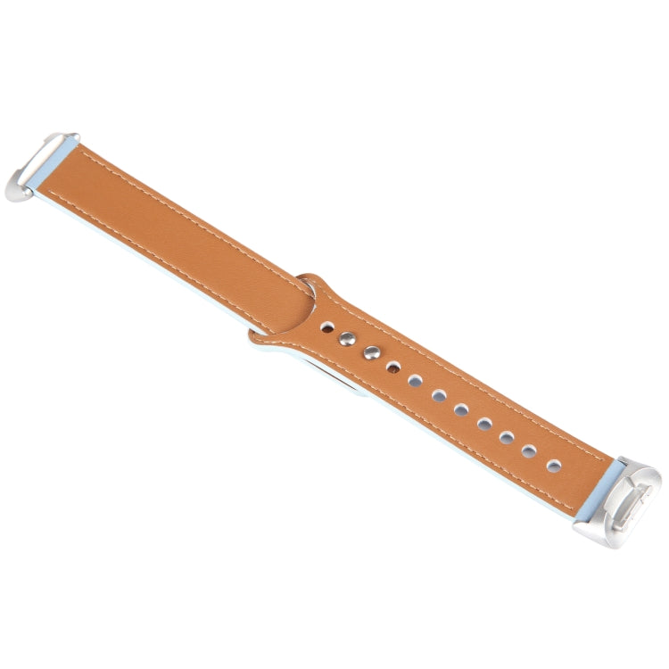 For Fitbit Charge 5 PU Leather Replacement Watch Band(Blue) - Watch Bands by PMC TechLife | Online Shopping South Africa | PMC TechLife | Buy Now Pay Later Mobicred