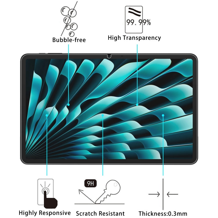 For Doogee T40 Pro 12 inch 2pcs 9H 0.3mm Explosion-proof Tempered Glass Film - Others by PMC TechLife | Online Shopping South Africa | PMC TechLife | Buy Now Pay Later Mobicred