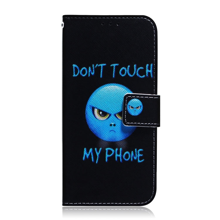 For iPhone 16e Coloured Drawing Flip Leather Phone Case(Anger) - iPhone 16e Cases by PMC TechLife | Online Shopping South Africa | PMC TechLife | Buy Now Pay Later Mobicred