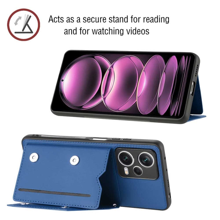 For Xiaomi Redmi Note 12 / Poco X5 5G Skin Feel PU + TPU + PC Card Slots Phone Case(Royal Blue) - Xiaomi Cases by PMC TechLife | Online Shopping South Africa | PMC TechLife | Buy Now Pay Later Mobicred