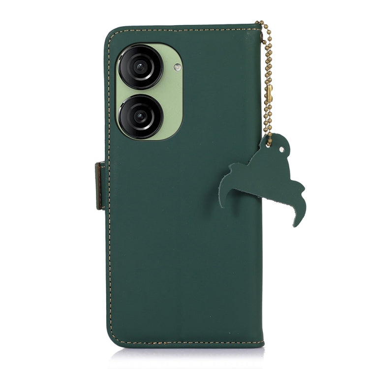 For Asus Zenfone 10 / Zenfone 9 Genuine Leather Magnetic RFID Leather Phone Case(Green) - free shipping - PMC TechLife - Order now!