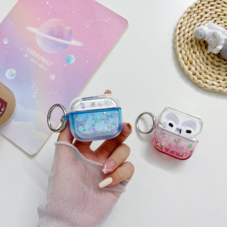 For AirPods Pro 2 Transparent Glitter Bluetooth Earphone Protective Case(Red) - free shipping - PMC Jewellery - Order now!