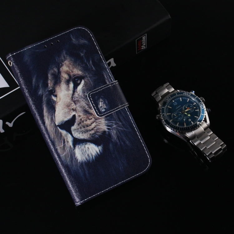 For Realme C67 4G Global Coloured Drawing Flip Leather Phone Case(Lion) - C67 Cases by PMC TechLife | Online Shopping South Africa | PMC TechLife | Buy Now Pay Later Mobicred