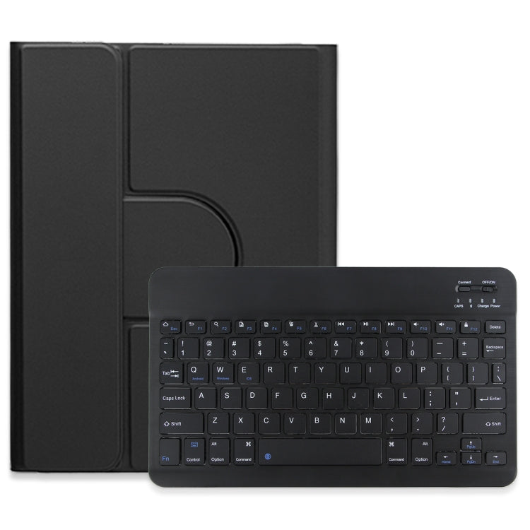 For iPad Air 2022 / iPad Pro 11 2021 Square Button 360 Degree Rotatable Bluetooth Keyboard Leather Case(Black) - Universal by PMC TechLife | Online Shopping South Africa | PMC TechLife
