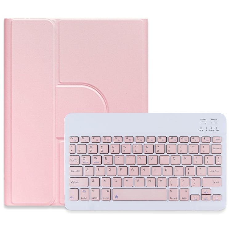 For iPad Air 2022 / iPad Pro 11 2021 Square Button 360 Degree Rotatable Bluetooth Keyboard Leather Case(Pink) - Universal by PMC TechLife | Online Shopping South Africa | PMC TechLife
