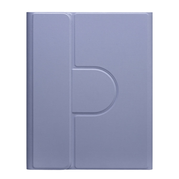 For iPad 10th Gen 10.9 2022 Three-color Backlight Black 360 Degree Rotatable Bluetooth Keyboard Leather Case(Lavender Purple) - Universal by PMC TechLife | Online Shopping South Africa | PMC TechLife