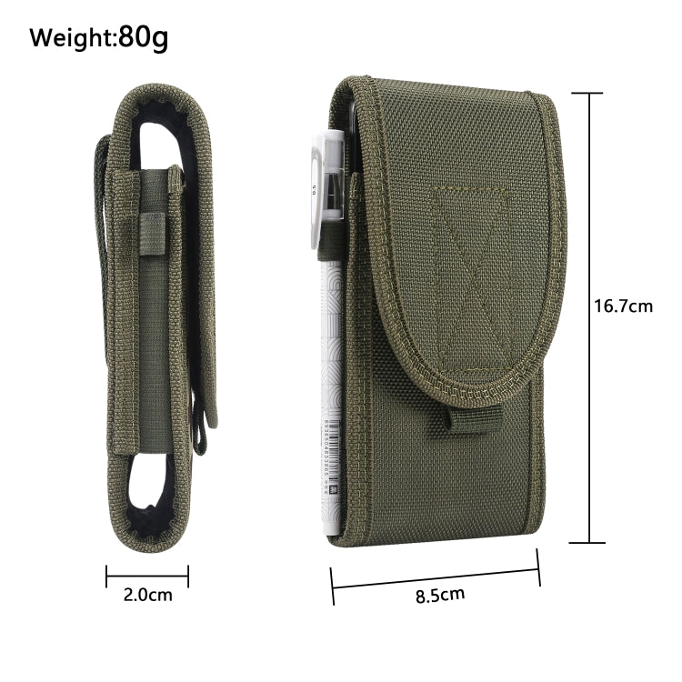 For 6.7 inch and Below Phones Multifunctional Universal Vertical Nylon Fabric Waist Bag Tactical Belt Bag(Green) - free shipping - PMC TechLife - Order now!