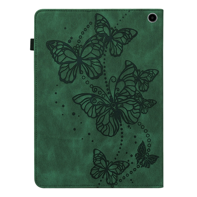 For Amazon Fire Max 11 Embossed Butterfly Pattern Leather Tablet Case(Green) - Amazon by PMC TechLife | Online Shopping South Africa | PMC TechLife | Buy Now Pay Later Mobicred