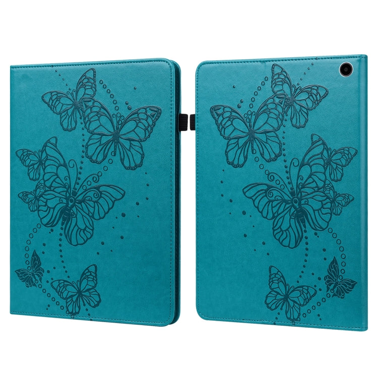 For Amazon Fire Max 11 Embossed Butterfly Pattern Leather Tablet Case(Blue) - Amazon by PMC TechLife | Online Shopping South Africa | PMC TechLife | Buy Now Pay Later Mobicred