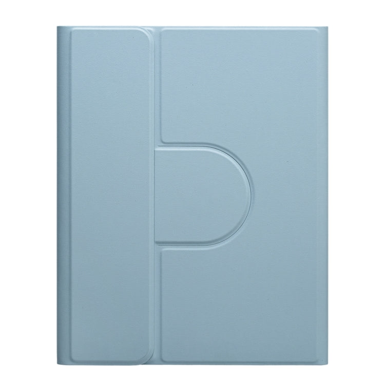For iPad 10.2 2021 / Air 2019 Round Button 360 Degree Rotatable Bluetooth Keyboard Leather Case(Mist Blue) - Universal by PMC TechLife | Online Shopping South Africa | PMC TechLife