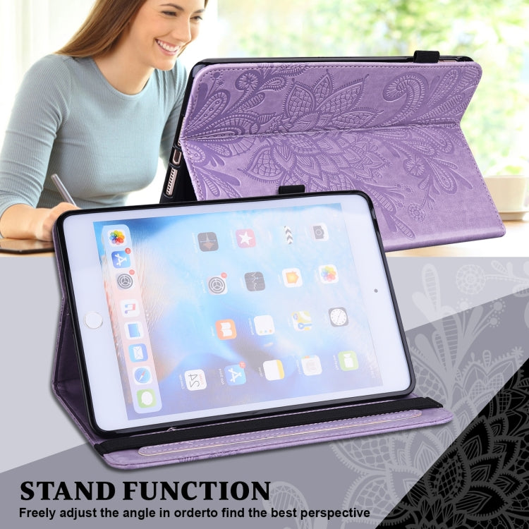 For Amazon Fire Max 11 Lace Flower Embossing Pattern Leather Tablet Case(Purple) - Amazon by PMC TechLife | Online Shopping South Africa | PMC TechLife | Buy Now Pay Later Mobicred