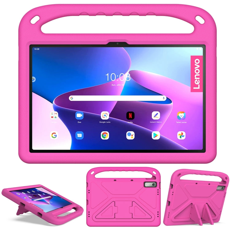 For Lenovo Pad Pro 2021 TB-J716F Handle Portable EVA Shockproof Tablet Case(Rose Red) - Lenovo by PMC TechLife | Online Shopping South Africa | PMC TechLife | Buy Now Pay Later Mobicred