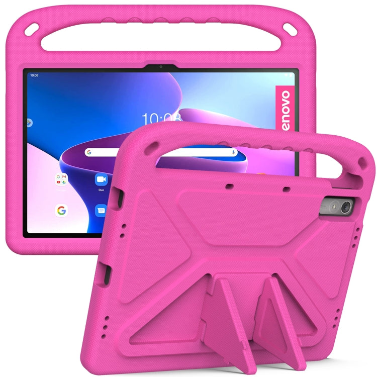 For Lenovo Pad Pro 2021 TB-J716F Handle Portable EVA Shockproof Tablet Case(Rose Red) - Lenovo by PMC TechLife | Online Shopping South Africa | PMC TechLife | Buy Now Pay Later Mobicred