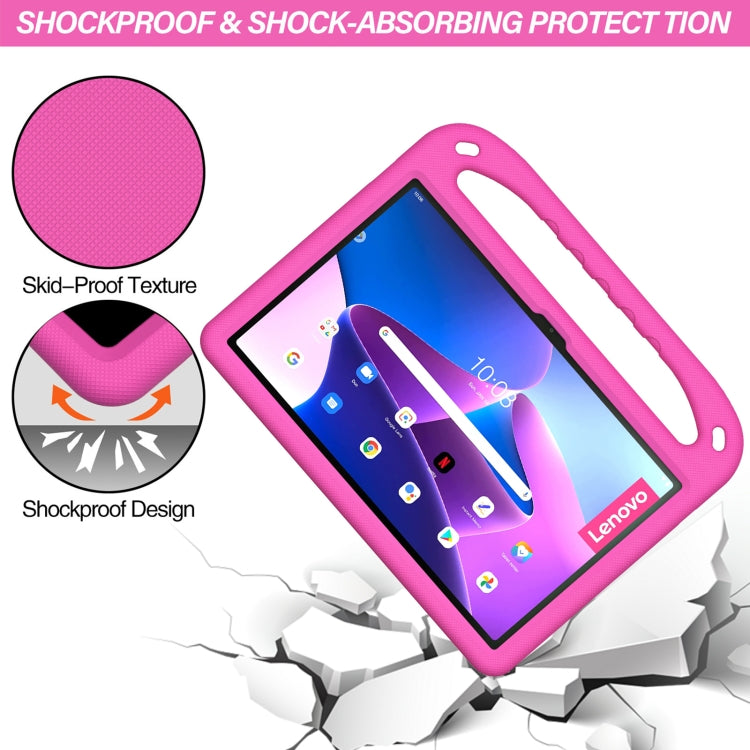 For Lenovo Pad Pro 2021 TB-J716F Handle Portable EVA Shockproof Tablet Case(Rose Red) - Lenovo by PMC TechLife | Online Shopping South Africa | PMC TechLife | Buy Now Pay Later Mobicred