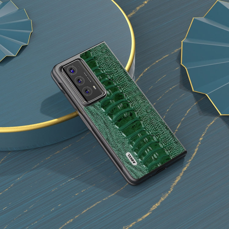 For Honor Magic V2 ABEEL Genuine Leather Weilai Series Phone Case(Green) - free shipping - PMC TechLife - Order now!