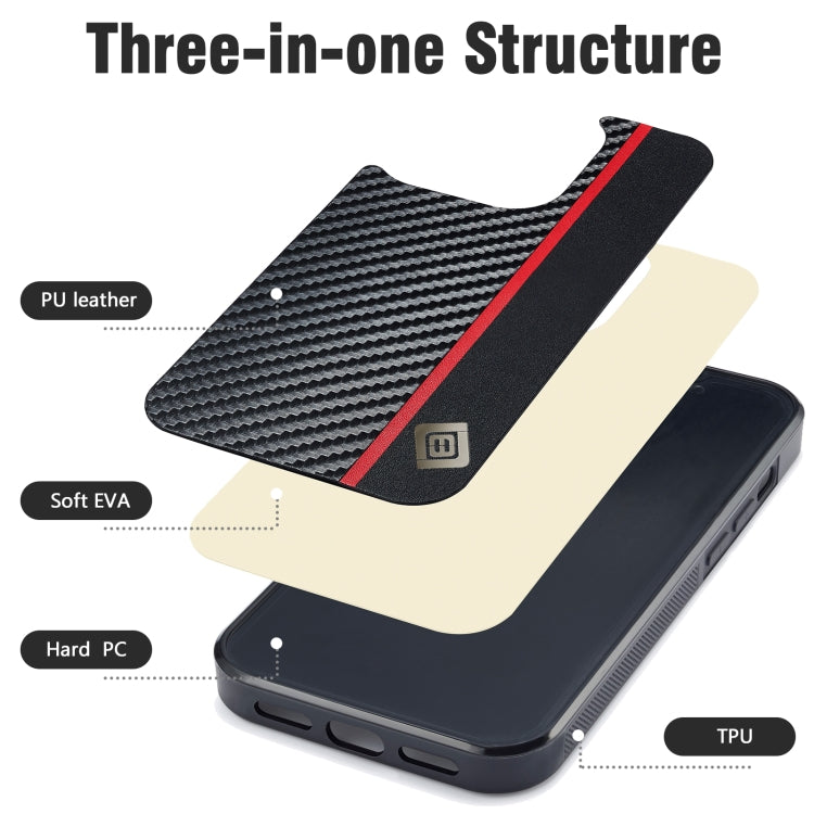 For Samsung Galaxy S23 LC.IMEEKE 3 in 1 Carbon Fiber Texture Shockproof Phone Case(Black) - Galaxy Phone Cases by LC.IMEEKE | Online Shopping South Africa | PMC TechLife