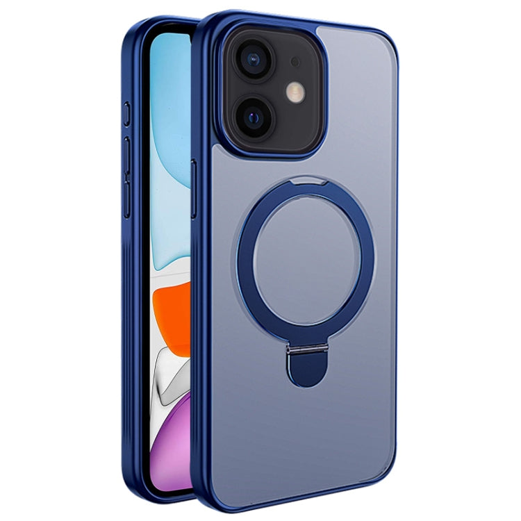 For iPhone 11 Multifunctional MagSafe Holder Phone Case(Blue) - iPhone 11 Cases by PMC TechLife | Online Shopping South Africa | PMC TechLife