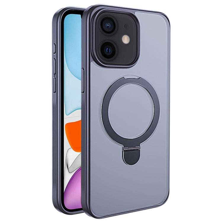For iPhone 11 Multifunctional MagSafe Holder Phone Case(Grey) - iPhone 11 Cases by PMC TechLife | Online Shopping South Africa | PMC TechLife | Buy Now Pay Later Mobicred