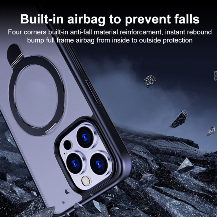 For iPhone 11 Multifunctional MagSafe Holder Phone Case(Blue) - iPhone 11 Cases by PMC TechLife | Online Shopping South Africa | PMC TechLife