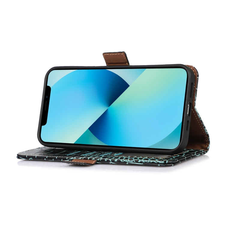 For Asus ZenFone 10 / ZenFone 9  Crocodile Top Layer Cowhide Leather Phone Case(Green) - ASUS Cases by PMC TechLife | Online Shopping South Africa | PMC TechLife | Buy Now Pay Later Mobicred