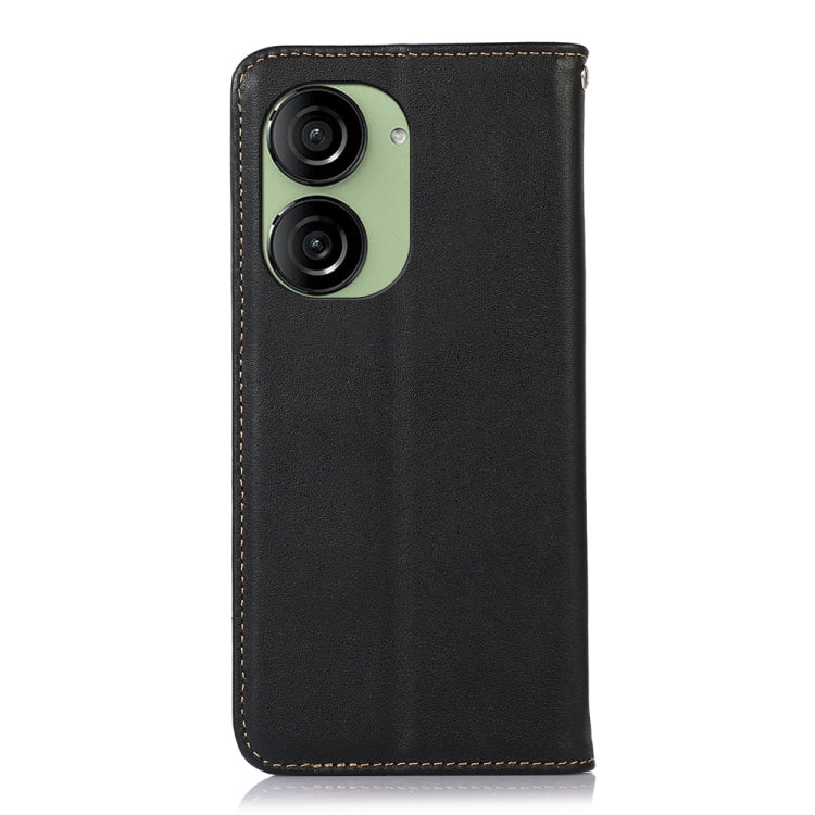 For Asus ZenFone 10 / ZenFone 9 KHAZNEH Nappa Top Layer Cowhide Leather Phone Case(Black) - ASUS Cases by PMC TechLife | Online Shopping South Africa | PMC TechLife | Buy Now Pay Later Mobicred