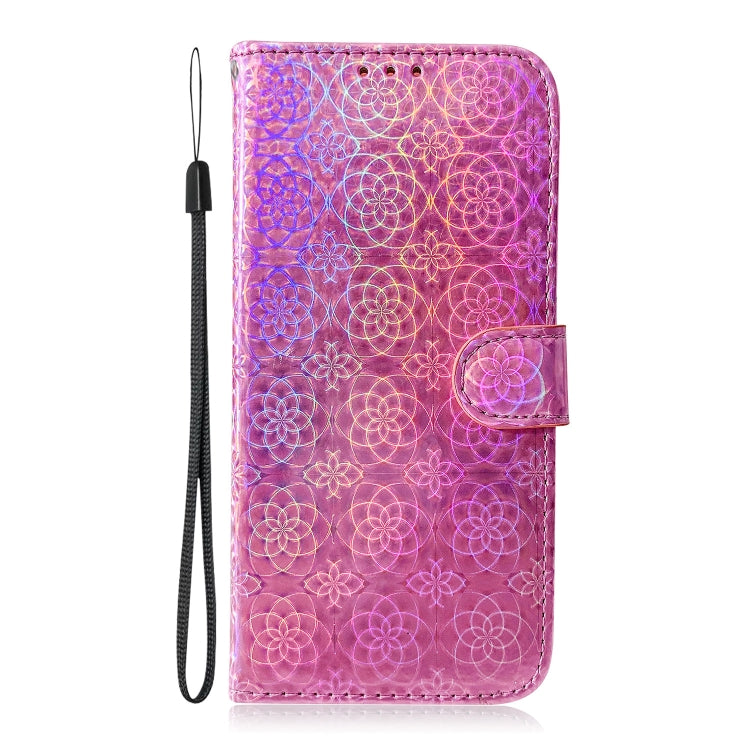 For Huawei P40 lite 5G Solid Color Colorful Magnetic Buckle Horizontal Flip PU Leather Case with Holder & Card Slots & Wallet & Lanyard(Pink) - Huawei Cases by PMC TechLife | Online Shopping South Africa | PMC TechLife