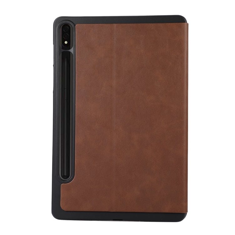 For Samsung Galaxy Tab S10 FE / S9 FE / S9 TPU Flip Tablet Protective Leather Case(Brown) - Galaxy Tab S9 FE by PMC Jewellery | Online Shopping South Africa | PMC Jewellery | Buy Now Pay Later Mobicred
