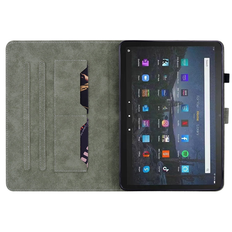 For Amazon Fire Max 11 Tiger Pattern Flip Leather Tablet Case(Red) - Amazon by PMC TechLife | Online Shopping South Africa | PMC TechLife | Buy Now Pay Later Mobicred