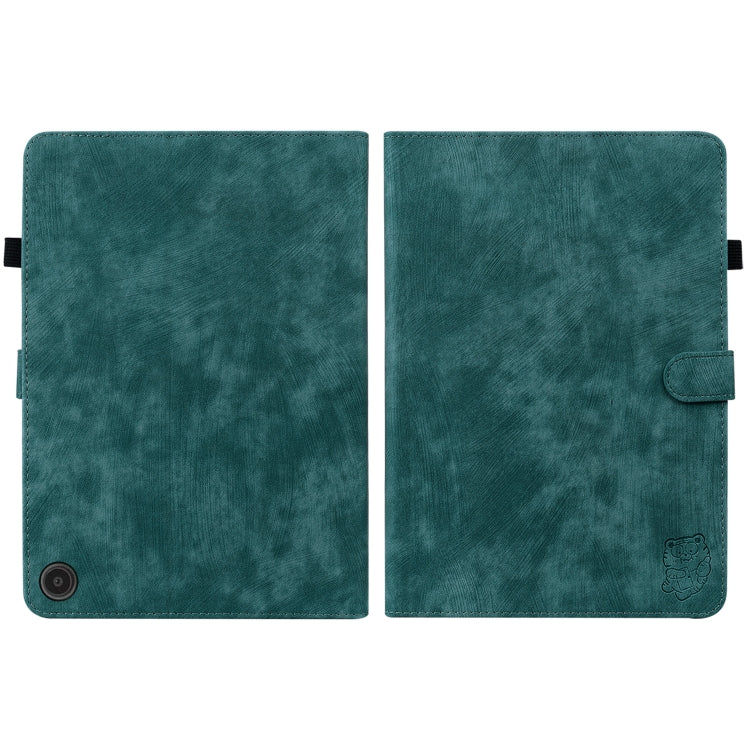 For Amazon Fire Max 11 Tiger Pattern Flip Leather Tablet Case(Dark Green) - Amazon by PMC TechLife | Online Shopping South Africa | PMC TechLife | Buy Now Pay Later Mobicred
