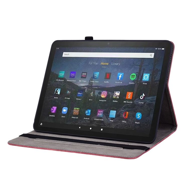 For Amazon Fire Max 11 Butterfly Rose Embossed Leather Tablet Case(Red) - Amazon by PMC TechLife | Online Shopping South Africa | PMC TechLife | Buy Now Pay Later Mobicred