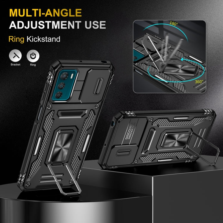 Motorola Moto G42 Armor PC + TPU Camera Shield Phone Case(Black) - Motorola Cases by PMC TechLife | Online Shopping South Africa | PMC TechLife