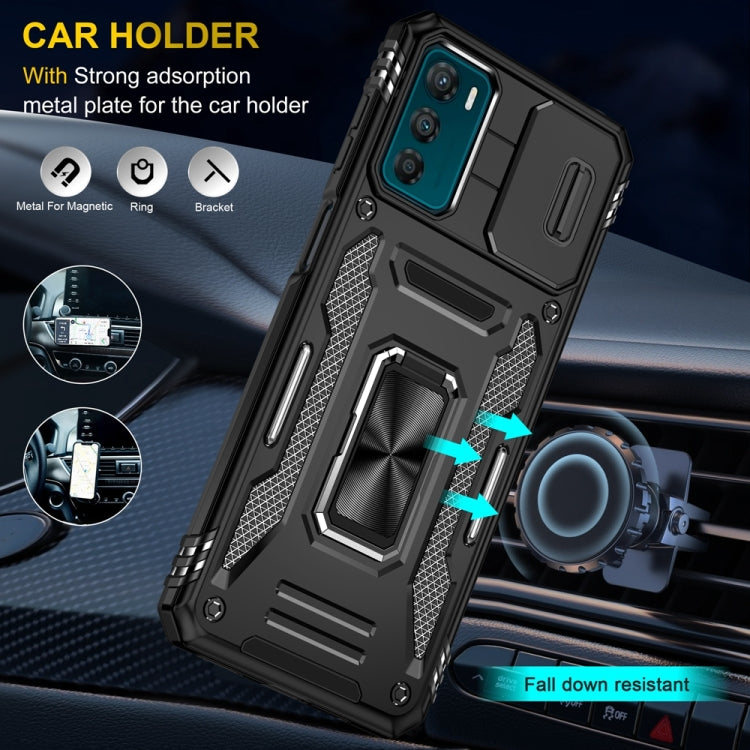 Motorola Moto G42 Armor PC + TPU Camera Shield Phone Case(Black) - Motorola Cases by PMC TechLife | Online Shopping South Africa | PMC TechLife