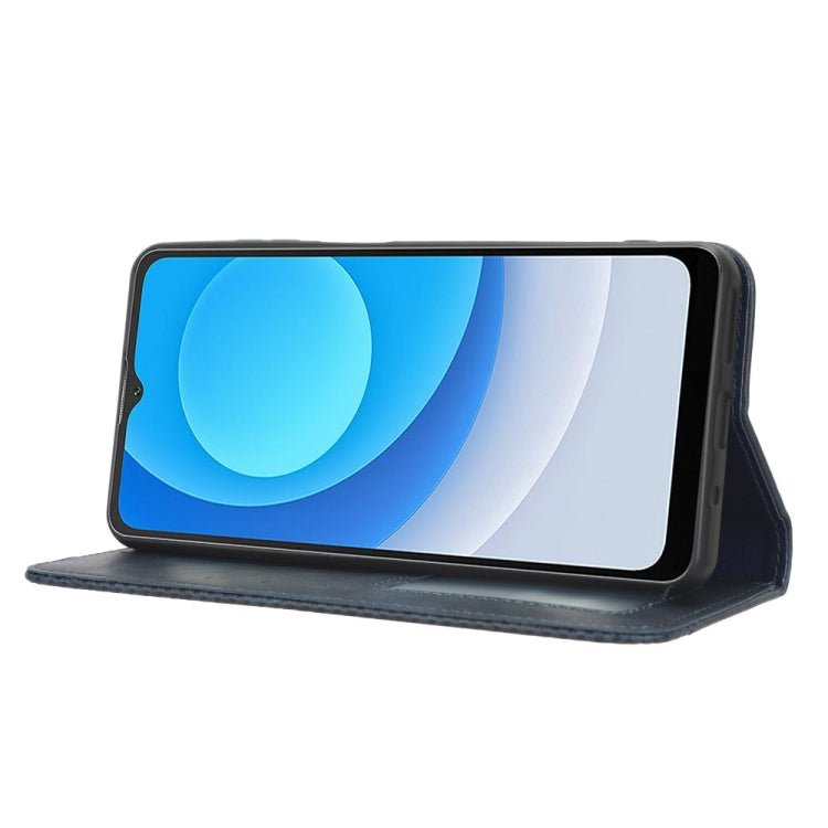 For Blackview A53 / A53 Pro Magnetic Buckle Retro Texture Leather Phone Case(Blue) - More Brand by PMC TechLife | Online Shopping South Africa | PMC TechLife