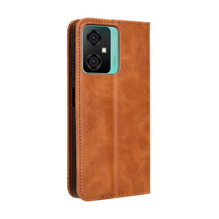 For Blackview Oscal C70 Magnetic Buckle Retro Texture Leather Phone Case(Brown) - More Brand by PMC TechLife | Online Shopping South Africa | PMC TechLife
