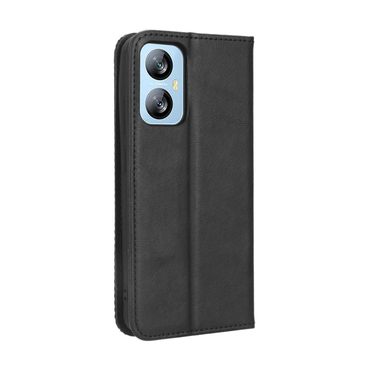 For Blackview A52 / A52 Pro Magnetic Buckle Retro Texture Leather Phone Case(Black) - More Brand by PMC TechLife | Online Shopping South Africa | PMC TechLife