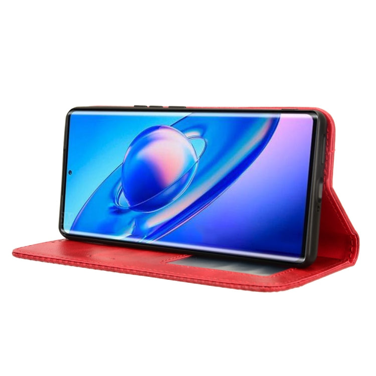 For Blackview A200 Pro Magnetic Buckle Retro Texture Leather Phone Case(Red) - More Brand by PMC TechLife | Online Shopping South Africa | PMC TechLife