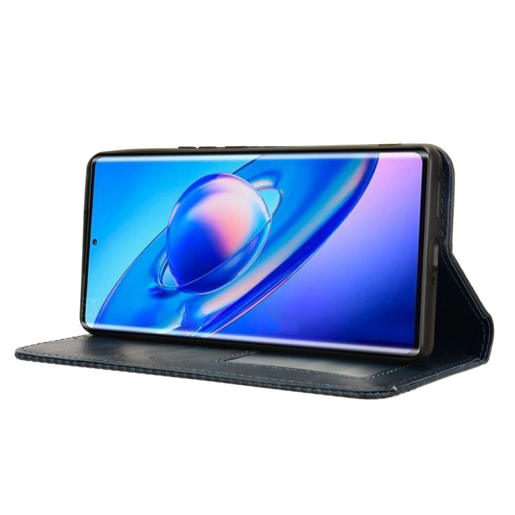 For Blackview A200 Pro Magnetic Buckle Retro Texture Leather Phone Case(Blue) - free shipping - PMC TechLife - Order now!