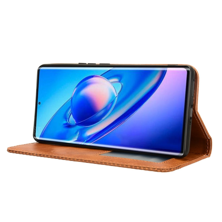 For Blackview A200 Pro Magnetic Buckle Retro Texture Leather Phone Case(Brown) - More Brand by PMC TechLife | Online Shopping South Africa | PMC TechLife