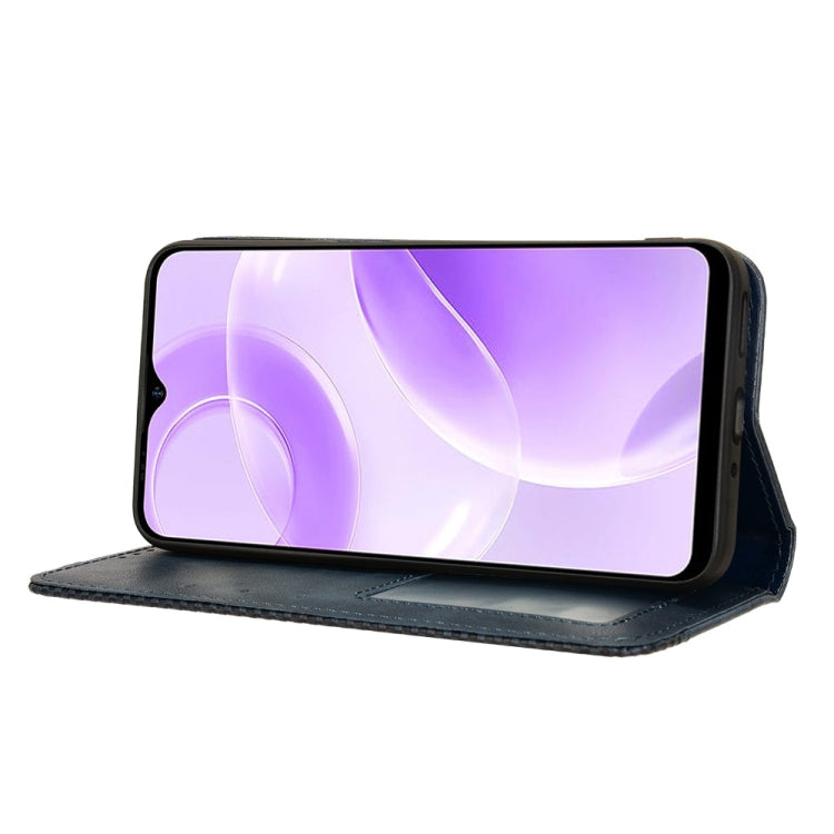 For Ulefone Note 15 Magnetic Buckle Retro Texture Leather Phone Case(Blue) - Ulefone Cases by PMC Jewellery | Online Shopping South Africa | PMC Jewellery | Buy Now Pay Later Mobicred