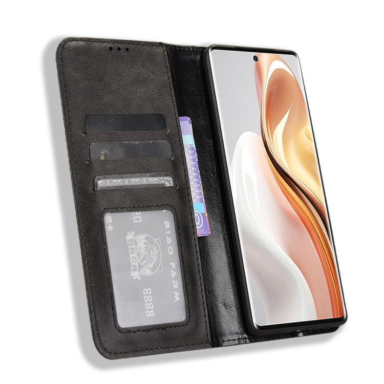 For Ulefone Note 17 Pro Magnetic Buckle Retro Texture Leather Phone Case(Black) - free shipping - PMC Jewellery - Order now!